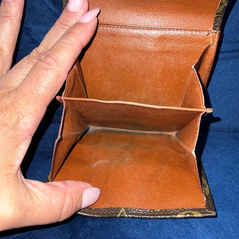 Vintage Louis Vuitton LV Monogram Compact Elise Double Sided Snap Wallet